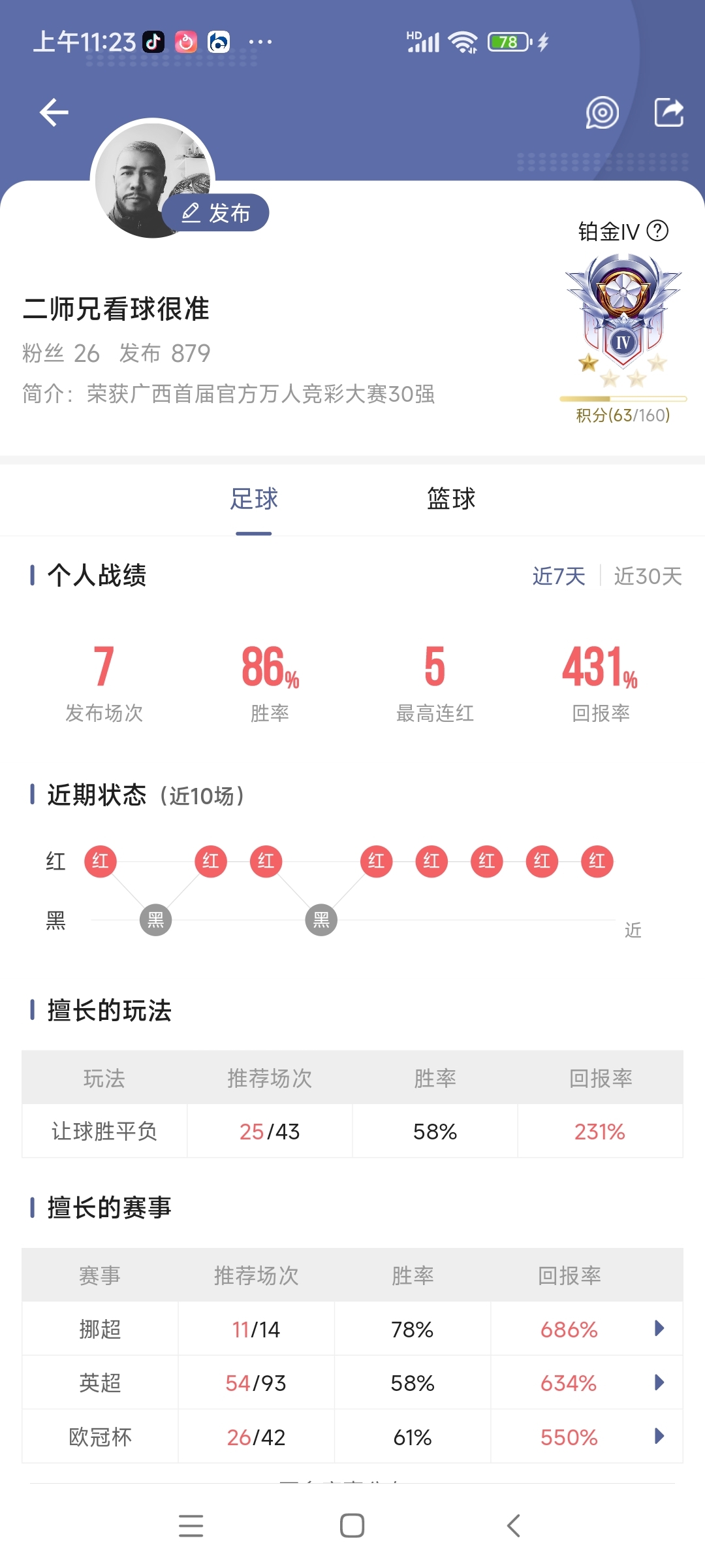 哈哈!!最匠战绩