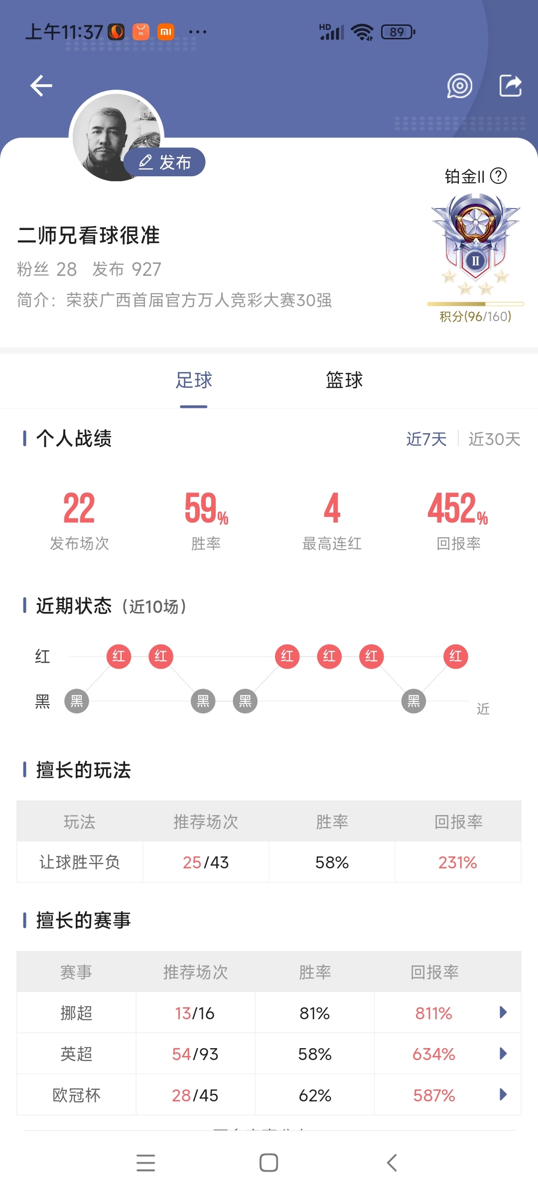 推5中4,铂金‖了,又进一步!